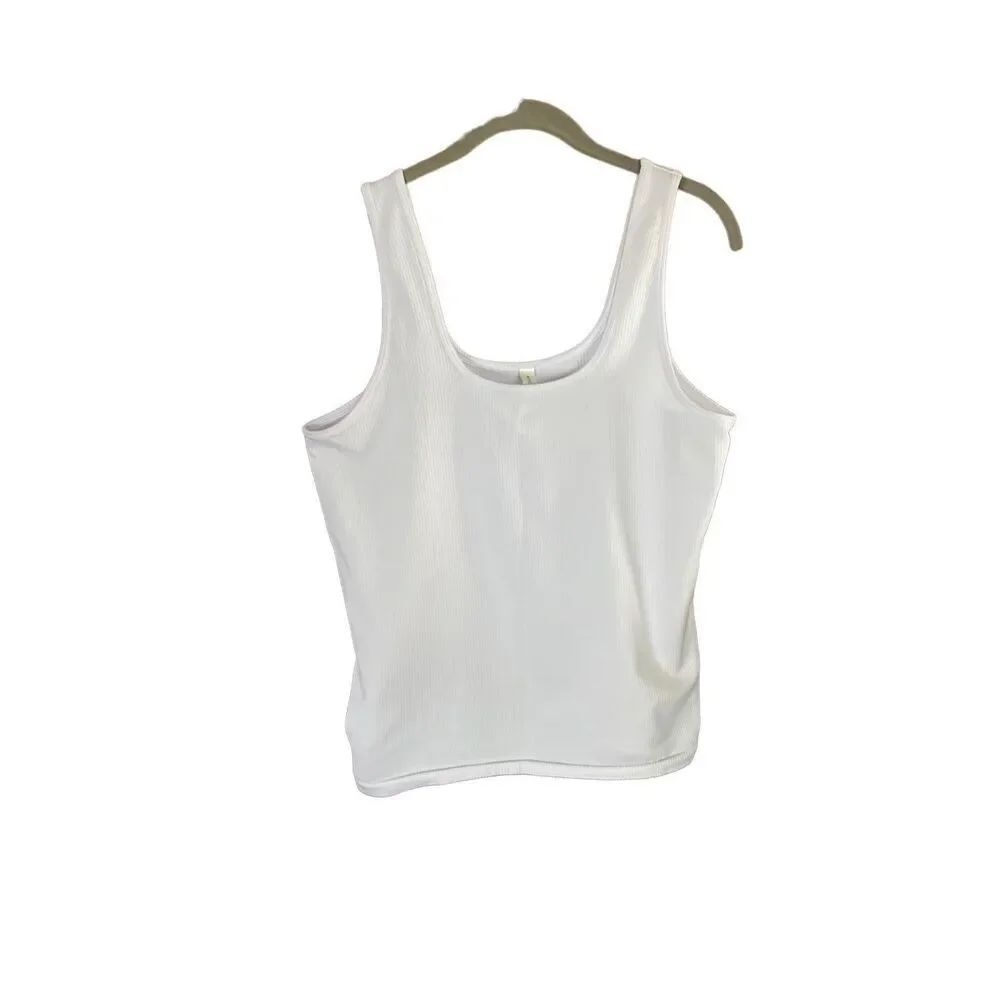 Athleta women’s renew seamless, sleeveless, white, ribbed, tank top size XL - Picture 6 of 8
